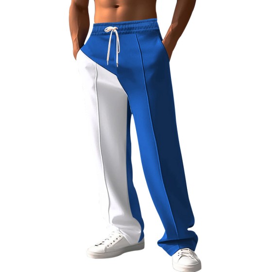Relaxed Fit Two-Tone Joggers | Modern Baggy Sports Trousers